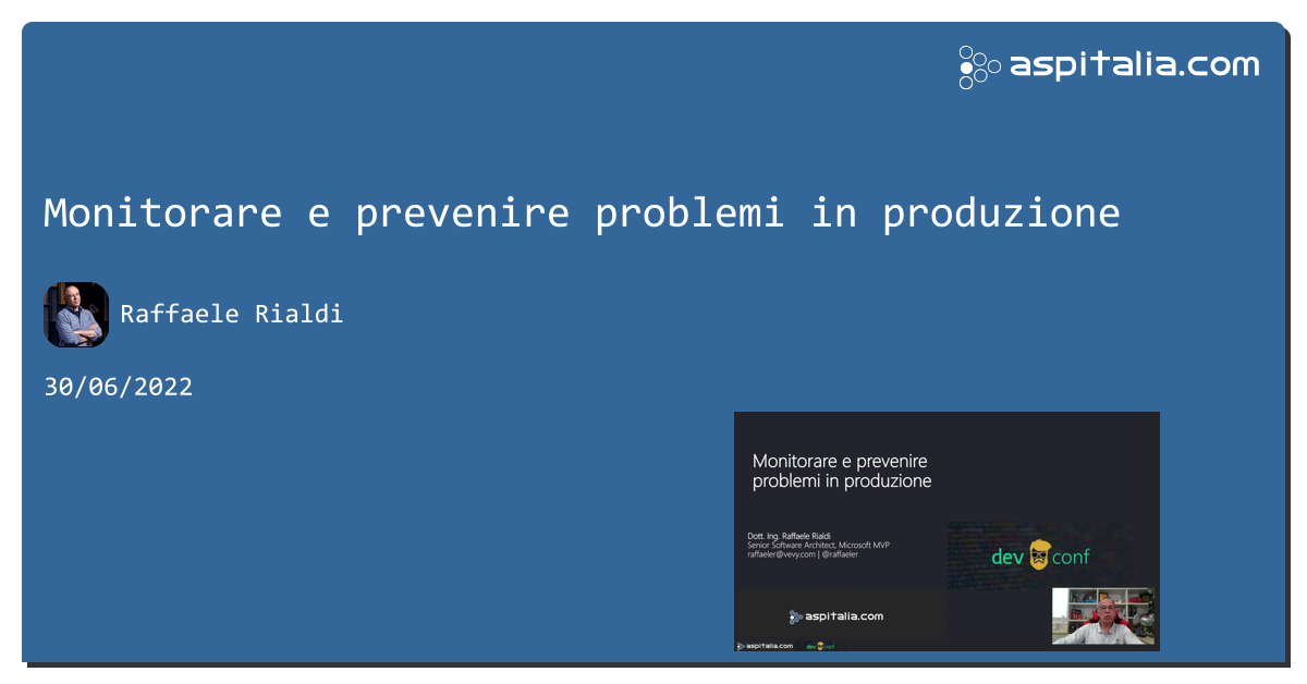 Monitorare e prevenire problemi in produzione https://aspit.co/ccp
