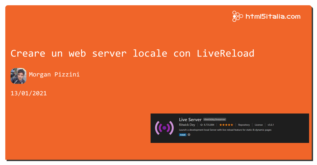 Creare un web server locale con LiveReload https://aspit.co/b4m di @morwalpiz #vscode