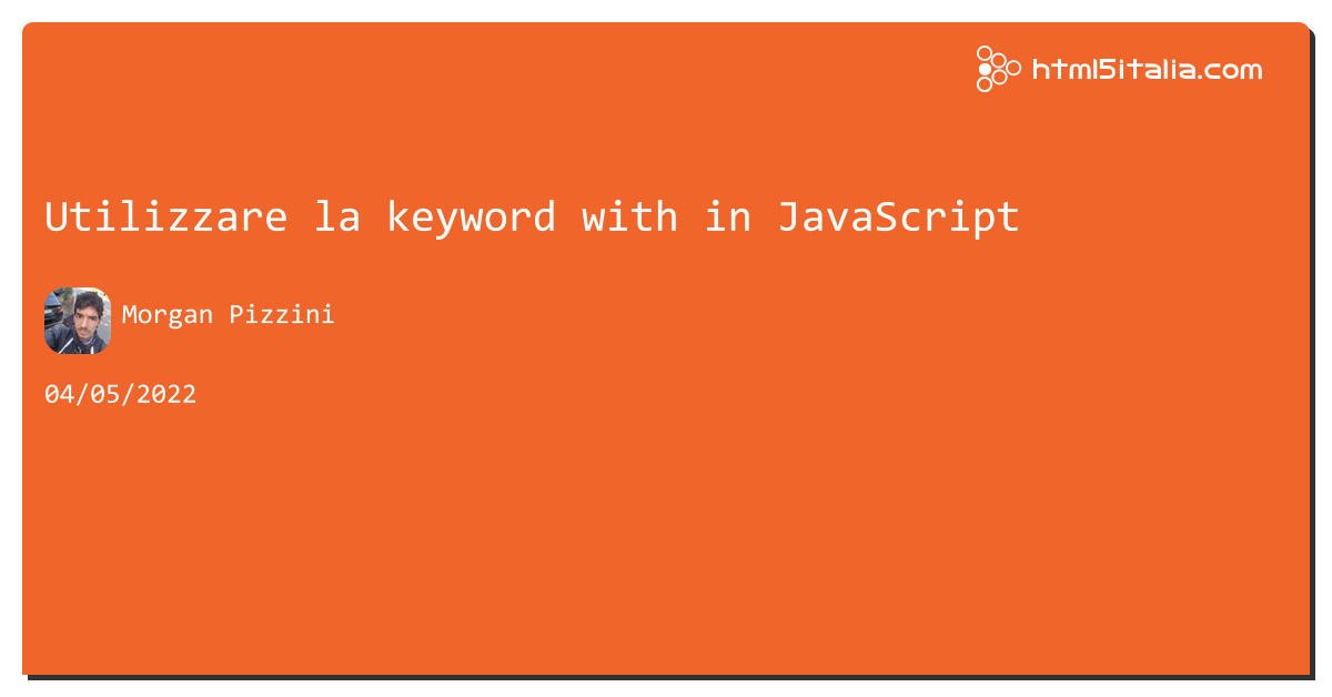 Utilizzare la keyword with in #javascript https://aspit.co/cbu di @morwalpiz