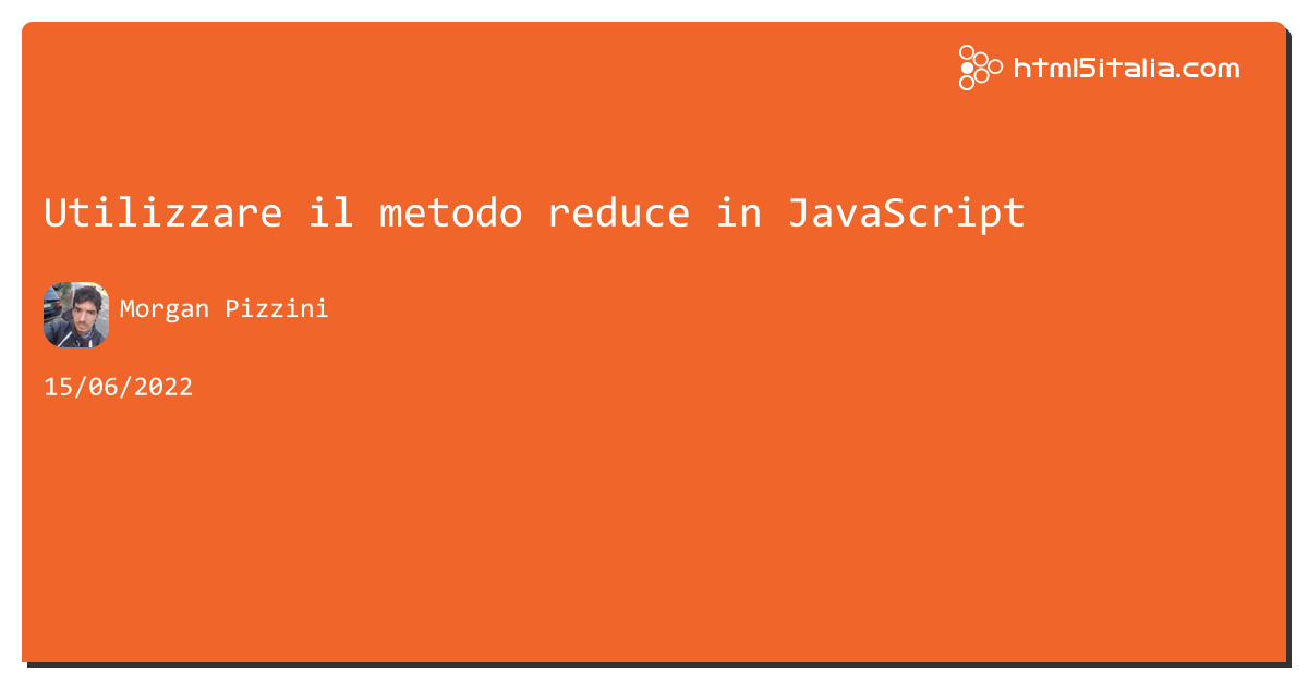 Utilizzare il metodo reduce in #javascript https://aspit.co/ccc di @morwalpiz