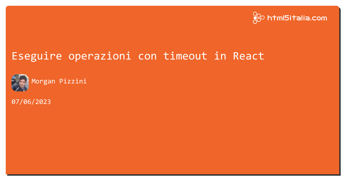 Eseguire operazioni con timeout in #react https://aspit.co/cgk di @morwalpiz #javascript