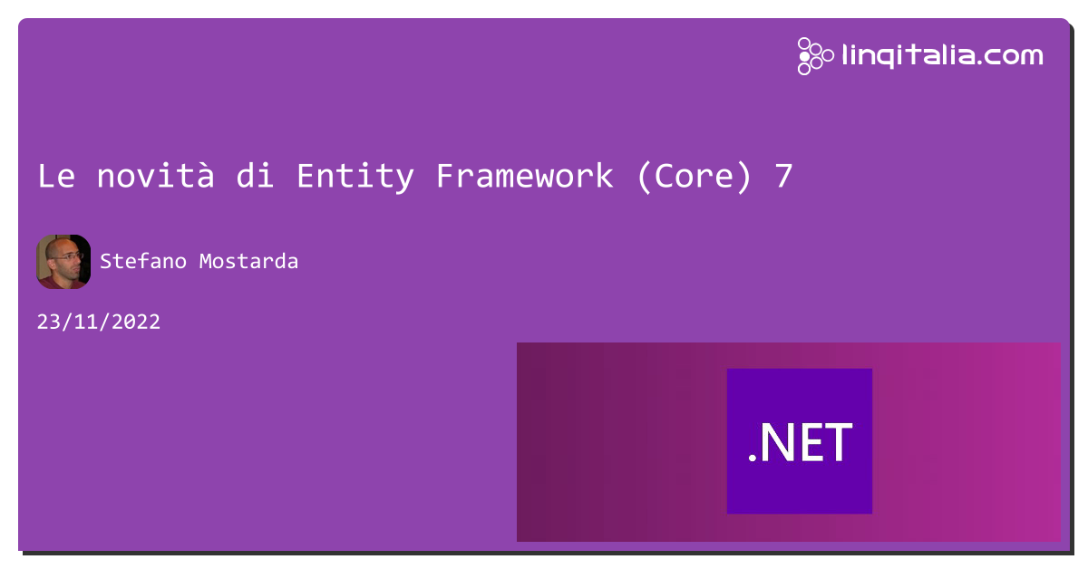 Le novità di #entityframework (Core) 7 https://aspit.co/cds di @sm15455 #netcore