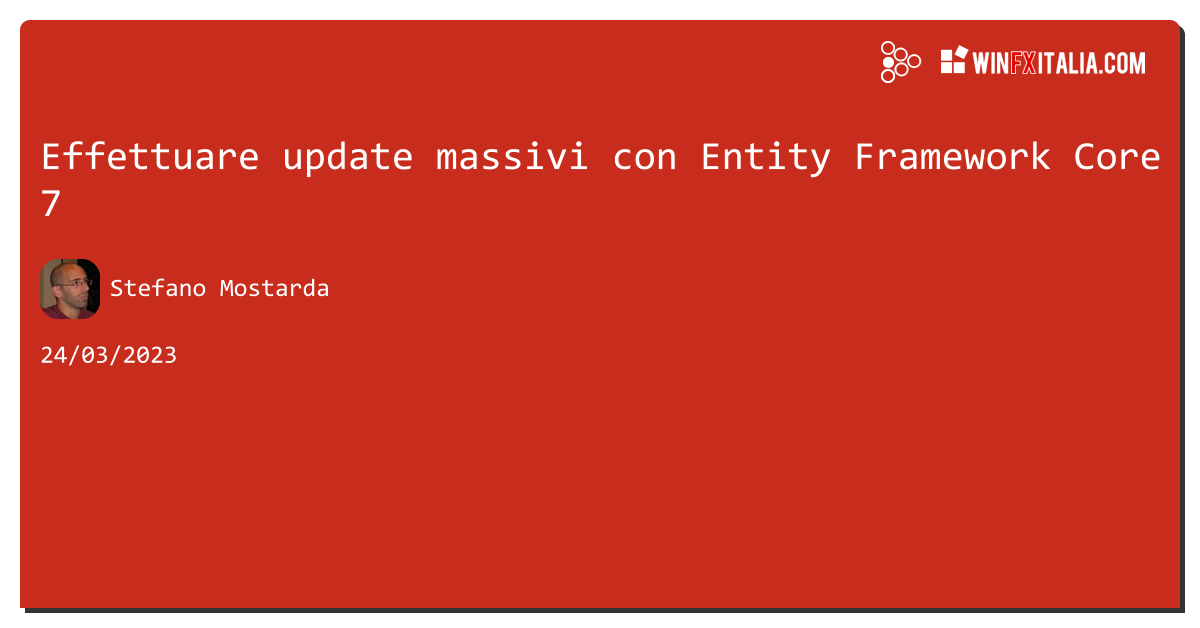 Effettuare update massivi con #entityframework Core 7 https://aspit.co/cfp di @sm15455
